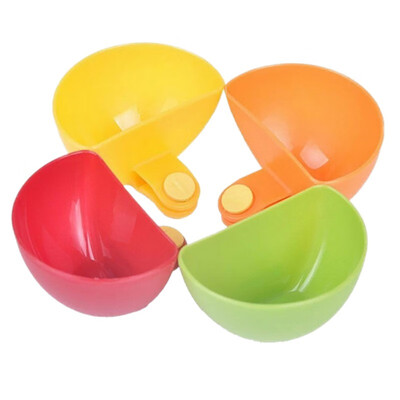 

NORBI 4PCSet Dip Clips Bowl Kitchen Accessories Small Dishes Spice Clip For Tomato Sauce Salt Vinegar Sugar Flavor Spices