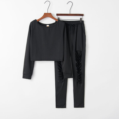 

Toponeto Women Solid Color Hooded Sweatshirt&pant Tracksuit Sport Suit
