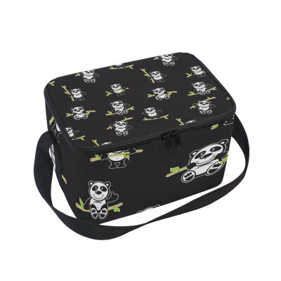 

Lunch Box Insulated Lunch Bag Large Cooler Panda With Bamboo Tote Bagfor Kids Men Women