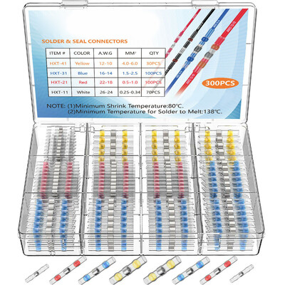 

300pcs Seal Heat Shrink Butt Welder 31 Wire Terminal Connectors Waterproof