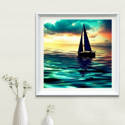 

Scenic Diamond Painting Full Square DIY Accessories Home Decorations Full Diamond Embroidery Sailboat Diamond Paintings Gift