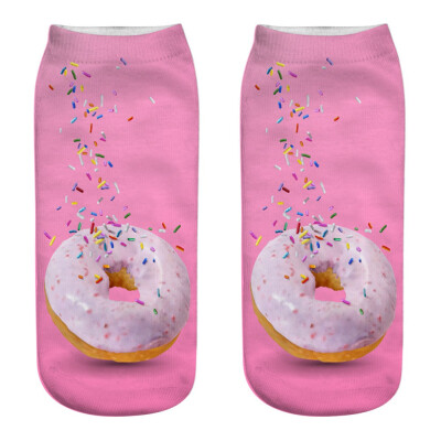 

1 Pair Harajuku Doughnut Food Cartoon Socks Women Fashion Spring Summer Low Cut Ankle Short Socks Female Fresh Style