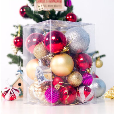 

30PcsSet Christmas Ball Glitter Christmas Tree Ornaments Hanging Christmas Home Decorations Palline Natale Decor Navidad