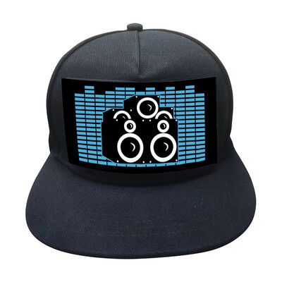 

Party Led Lights Sound Activated Glow In Dark Hat Light Up LED Fancy Dress Dance Party Hat Halloween Cosplay