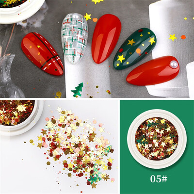 

Gobestart Nail Polish Christmas Nail Glitter Snowflake Glitter Diy Nail Decoration Patch