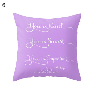 

Purple Style Tree Letters Printed Pillow Case Cushion Cover Home Sofa Car Decor