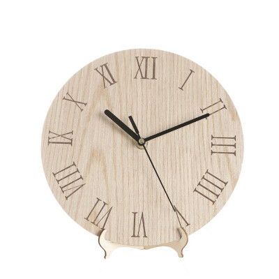 

Vintage Wooden Wall Clock Arabic Numeral Design Rustic Country Tuscan Style Battery Powered Vintage Decorative Round Wall Clock