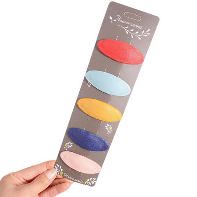 

5 PcsSet Simple Versatile Polygon Cute Kids Girls Colorful Hairpin Children Hair Accessories Three Kinds