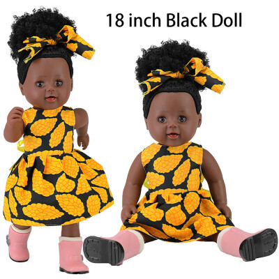 

Tailored Black Girl Dolls African American Play Dolls Lifelike 45cm Baby Play Dolls A