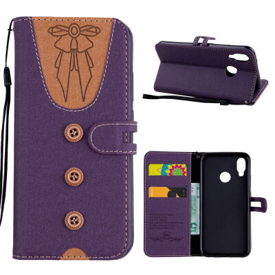 

MOONCASE Huawei P20 Lite stitching embossed womens leather case - purple