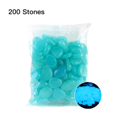 

200pcsBag Luminous Pebbles Glow in the Dark Stones Home Fish Tank Outdoor Decor Garden Walkway