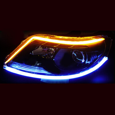 

2pcsset Car Headlights Silicone 12V DC Daytime Running Tail Driving Guide Lamp
