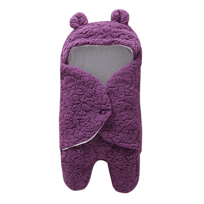 

Cute Cartoon Newborn Baby Short Plush Blanket Swaddle Wrap Soft Short Plush Blanket Photography Prop