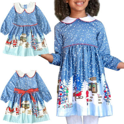 

Toddler Baby Girl Christmas Snowflake Tutu Dress Kids Wedding Party Skirt Outfit