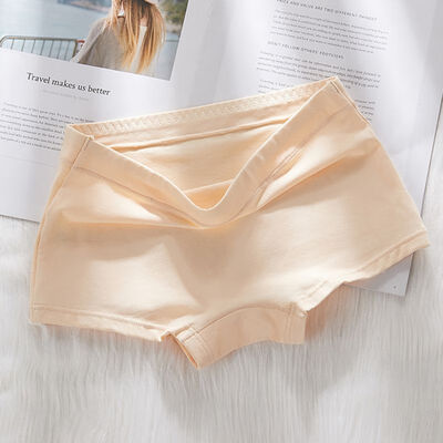 

Pure Super-Thin One-Piece Seamless Underwear WomenS Middle Waist High Elastic Cotton Smooth Soft Invisible Flat Pants