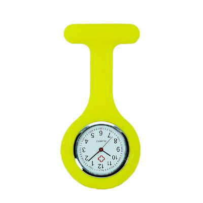 

Silicone Pin Brooch Watch Hanging Medical Pocket Watch Pin-on Lapel Block Watches for Nurse Doctor