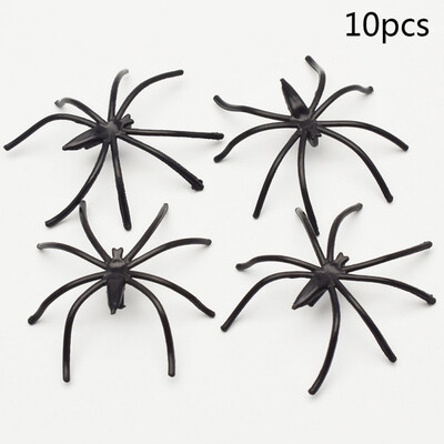 

10Pcs Halloween Festival Decoration Simulation Poisonous Spider Scary Insect Toy Animal Model Props