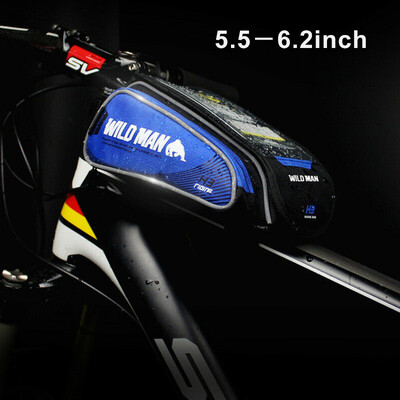 

WILD MAN Mountain Bicycle Tube Bag Saddle Pannier Phone Holder Riding Rainproof