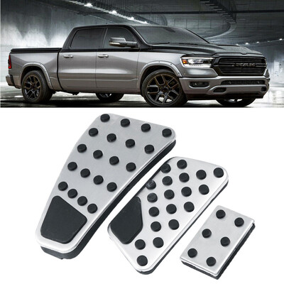 

1 Set Of Clutch Gas Accelerator Brake Pedal Pad Cover For Dodge Ram 1500-5500