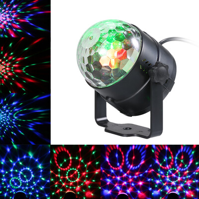 

Auto Sound Activated 3W RGB LED Mini Crystal Magic Rotating Ball Effect LED Stage Lights for KTV Xmas Party Wedding Show Club Pub