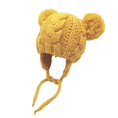 

Toddler Baby Hat 3M-36M Winter Newborn Cute Warm Kids Girls Boys Baby Hats Knitted Wool Caps With Ball