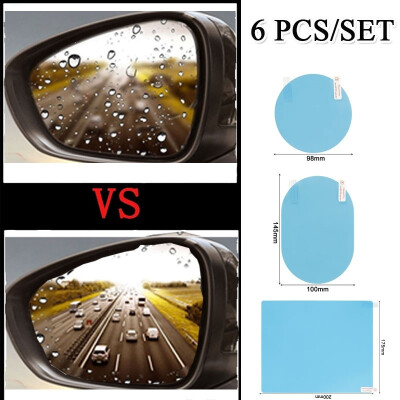 

Willstar 6PCS Car Rearview Mirror Protective Film Car Rainproof Film HD Clear Rainproof Film Anti Glare Anti Fog Waterproof Film