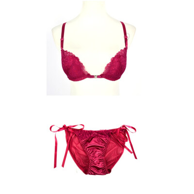 

Woman Girl Lace Push Up Front Buckle Underwear Lingeries Bra Sets 32-36B