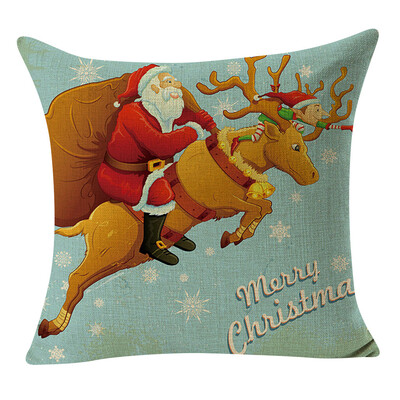 

Tailored Christmas Pillow Cover Linen Pillowcases Decorative Home Decoration 45x45cm