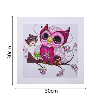 

DIY 5D Partial Cross Stitch Drill Rhinestone Crystal Arts Special Shaped Diamond Painting Butterfly Peacock Wolf Owl Flower