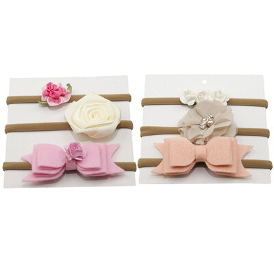 

6PcsSet Baby Girls Hair Accessories Infant Kids Bow Hairband Set Newborn Hair Suit Cute Baby Headband