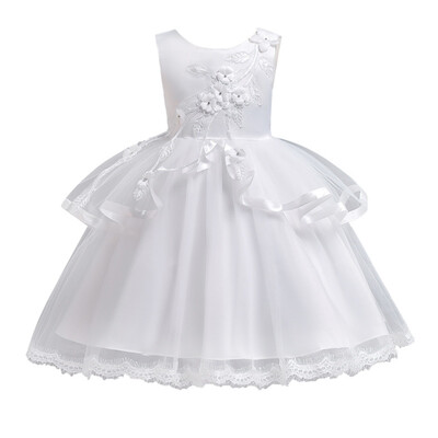 

Princess Flower Girl Dress Summer Tutu Wedding Birthday Party Dresses For Girls Children Costume Teenager Prom Designs