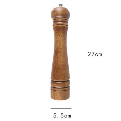 

Kitchen Manual Pepper Oak Grinder Adjustable Practical durable Rough Wood Manual Grinding Salt Pepper Spice Grinder Kitchen Tool