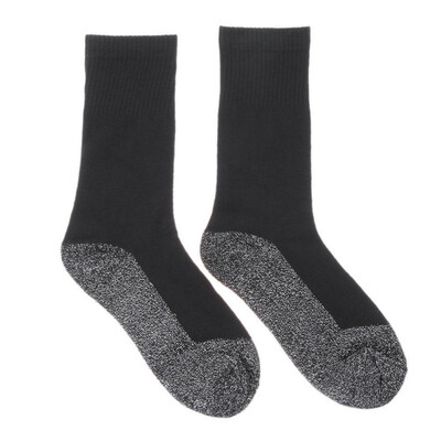 

Winter Keep Warm 36 Aluminized Fiber Heat Solid Color Women Men Winter Stockings Long Tube Cotton Stocking Thick