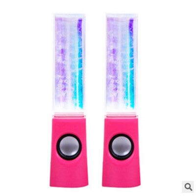 

Dancing water speakers LED light fountain music computer USB power supply stereo speaker 35mm audio