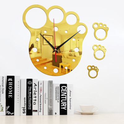 

Toponeto 3D Creative Ankle Style Acrylic Mirror Clock Home Decoration Wall Clock