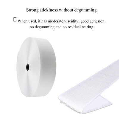 

2019 New 328FT10M Self Adhesive Nylon Clasp Tape Roll Sticky Back Strip Fastener Mounting Tape White Hook