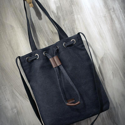 

Women Fashion Bag Concise Casual Large Capacity Bag Solid Color Canvas All-match Shoulder Bag