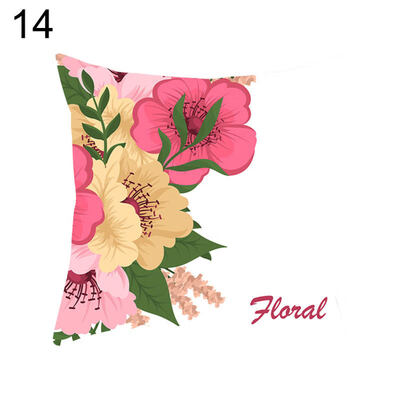 

Flower Animal Geometric Print Pillow Case Waist Throw Cushion Cover Home Decor