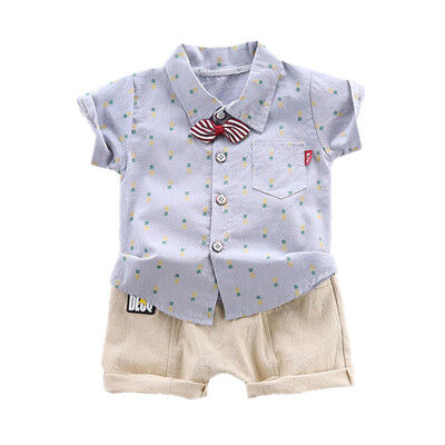 

Baby Boys Casual Set Pineapple Print Tops Blouse T-shirtShorts Casual Short Sleeve Outfits Sets