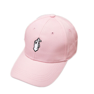 

Stylish Chic Korea Love Finger-gesture Curved Eaves Summer Baseball Hat Men Cap