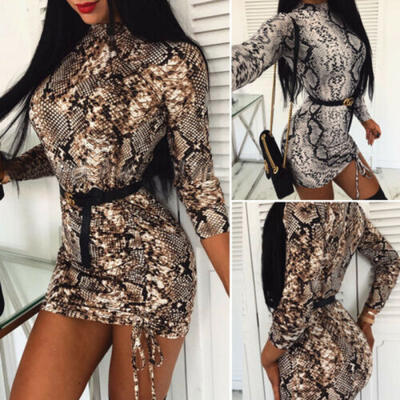 

Fashion Women Bodycon Long Sleeve Evening Party Cocktail Club Short Mini Dress