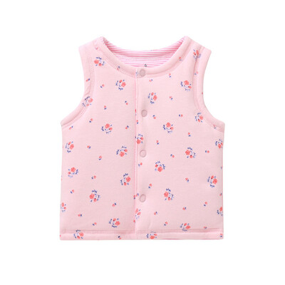 

Autumn Winter Newborn Baby Girls Boys Cotton Vest Infant Spring Quilted Cotton Warm Thickening Babys Clothing Size 59-90