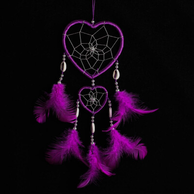 

Screaming Retail Price Handmade Heart Shape Dream Catcher With Feathers Wall Hanging Deco Ornament Game Gift