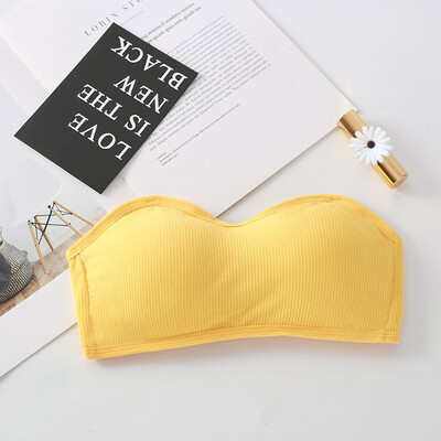 

Seamless Tube Tops Underwear Women Removable Pads Intimates Strapless Bra Bralette Wire Free Bandeau Dress Tube Top