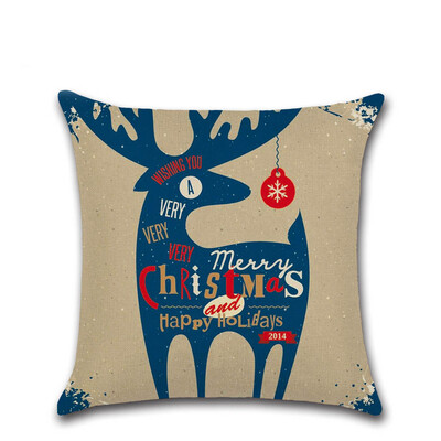 

Tailored Merry Christmas Pillow Cases Linen Sofa Cushion Cover Home Decor