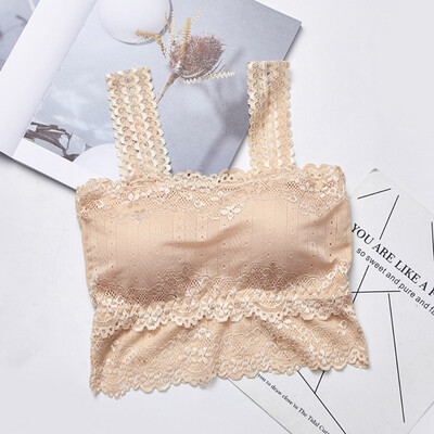

Solid Sheer Lace Top Woman Sexy Lingerie Floral Underwear Crop Tops New Fashion Full Cup Ladies BH Bralet Bandeau Camisoles