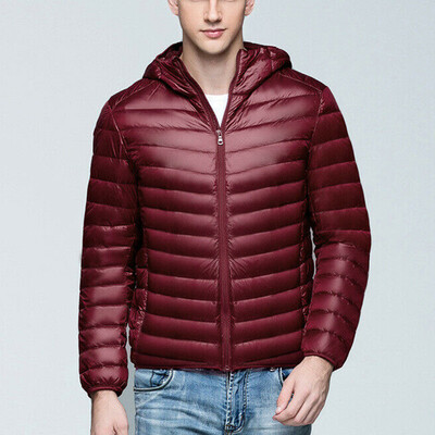 

Mens Casual Foldable Tops Coats Hooded Duck Down Outwear Lightweight Jackets