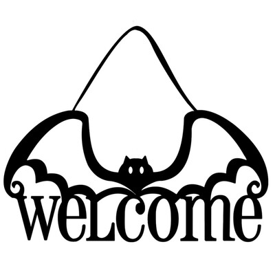 

Halloween Non-woven Door Hanging Terror Bat Pattern Decoration For Decor Haunted House Party Bar