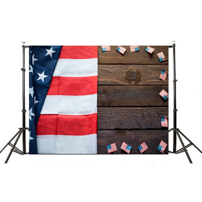 

Toponeto American Flag Background Independence Day Carnival Vinyl Photography Backdrops