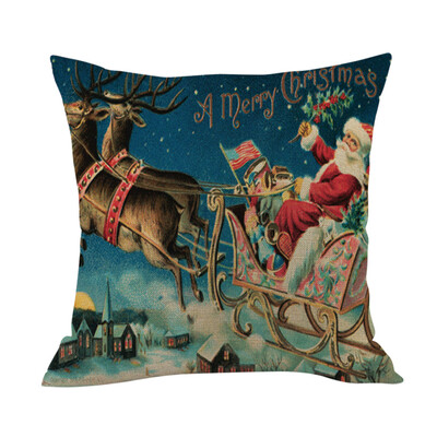 

〖Follure〗Merry Christmas Cushion Cover Square Pillow Case Home Decor